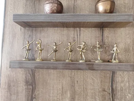 مجسمه برنزی طرح گروه بالرین مجموعه 6 عددی