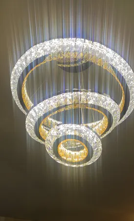 لوستر ام کی ای لایتینگ مدل کریستالی مدرن کد CR-3S