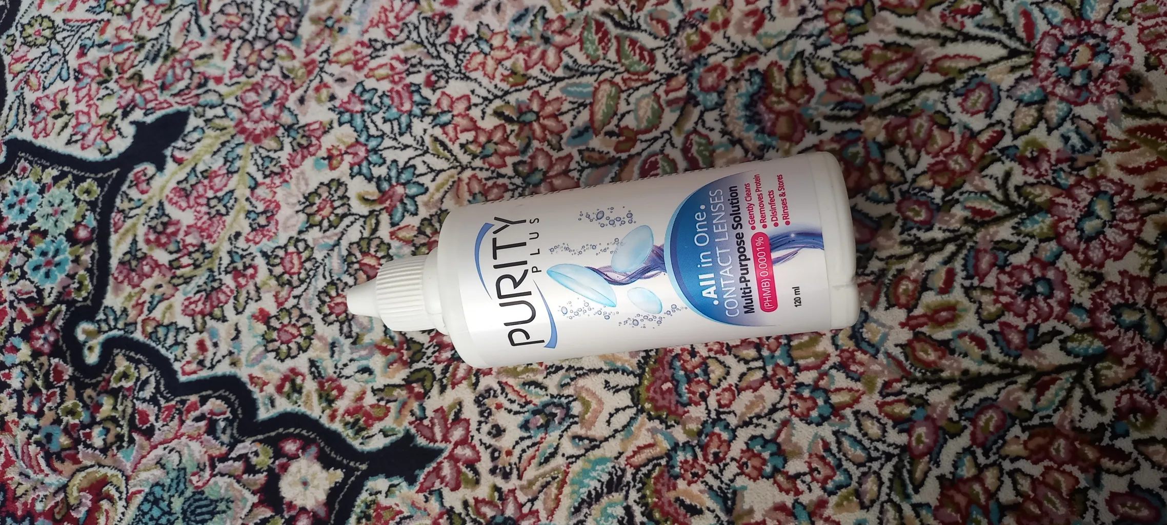 محلول شستشوی لنز پیوریتی پلاس مدل All in One حجم 120 میلی لیتر