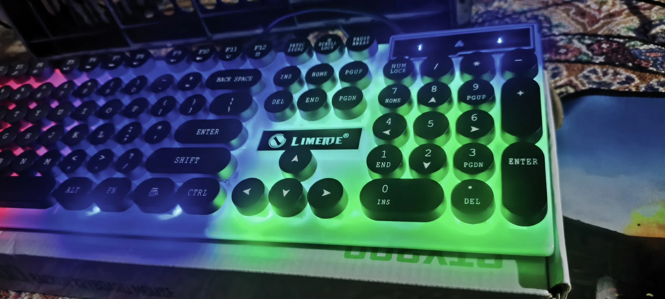 کیبورد و ماوس گیمینگ لایماید مدل NEW GAMING-GTX300، سوییچ ممبران، Full-Size، نورپردازی LED RGB