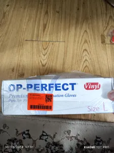 تجریه خرید دستکش وینیل او پی پرفکت مدل AM-L سایز لارج بسته 100 عددی