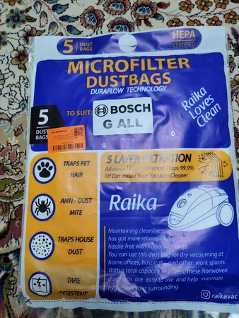 پاکت جاروبرقی مدل 2000 بسته 5 عددی مناسب برای جاروبرقی پارس خزر 2000 توربو و بوش G