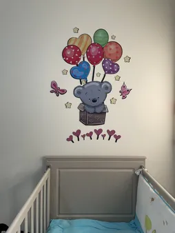 استیکر چوبی کودک باروچین طرح کوالای بازیگوش