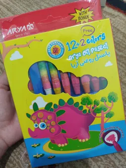 پاستل روغنی 2+12 رنگ آریا کد 2027