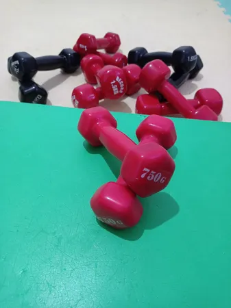 دمبل وزنه پویا مدل روکش دار وزن 750گرم بسته 2عددی