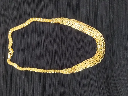 گردنبند طلا 18 عیار زنانه طلای مستجابی مدل لیزر کات کد 45