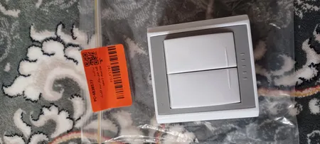 کلید دوپل روکار خیام الکتریک مدل صدف