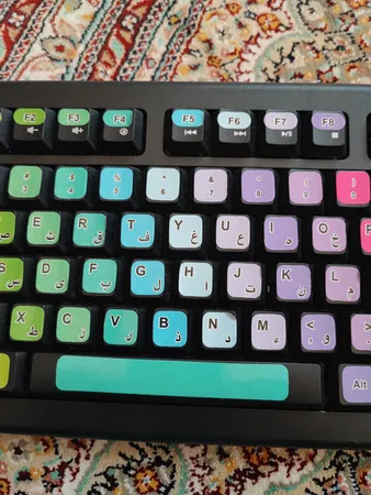 برچسب کیبورد طرح پالت حروف فارسی و انگلیسی بسته 5 عددی