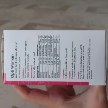 قرص مولتی ویتامین مینرال اپتی ومن گلدن لایف بسته 60 عددی