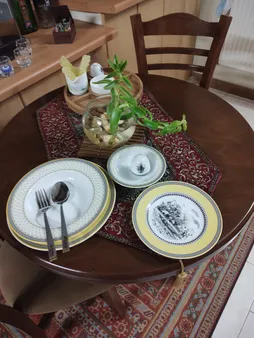 سرویس غذاخوری 28 پارچه 6 نفر چینی زرین ایران مدل ایتالیا اف Village 2 درجه یک