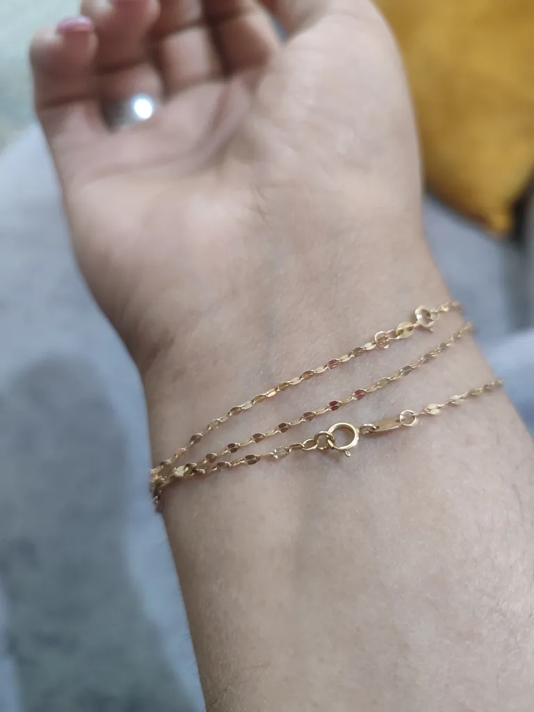 زنجیر طلا 18 عیار زنانه وی وی گلد گالری مدل استار 1991