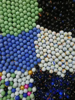 تیله شیشه ای گلدونه مدل A03 بسته 100 عددی