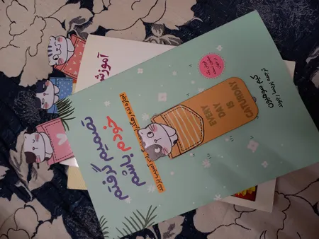 نشانگر کتاب باروچین مدل گربه های با مزه کد bk-12 بسته 4 عددی