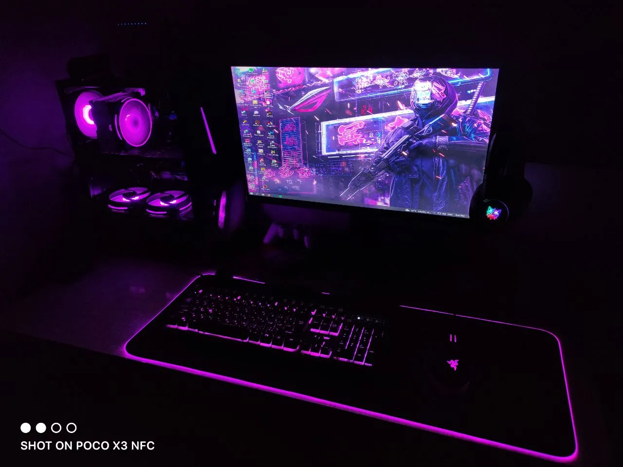 ماوس پد مخصوص بازی مدل RGB 80x30