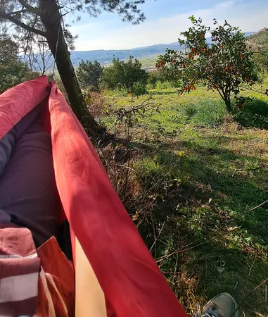 تخت آویز سفری مدل شمعي