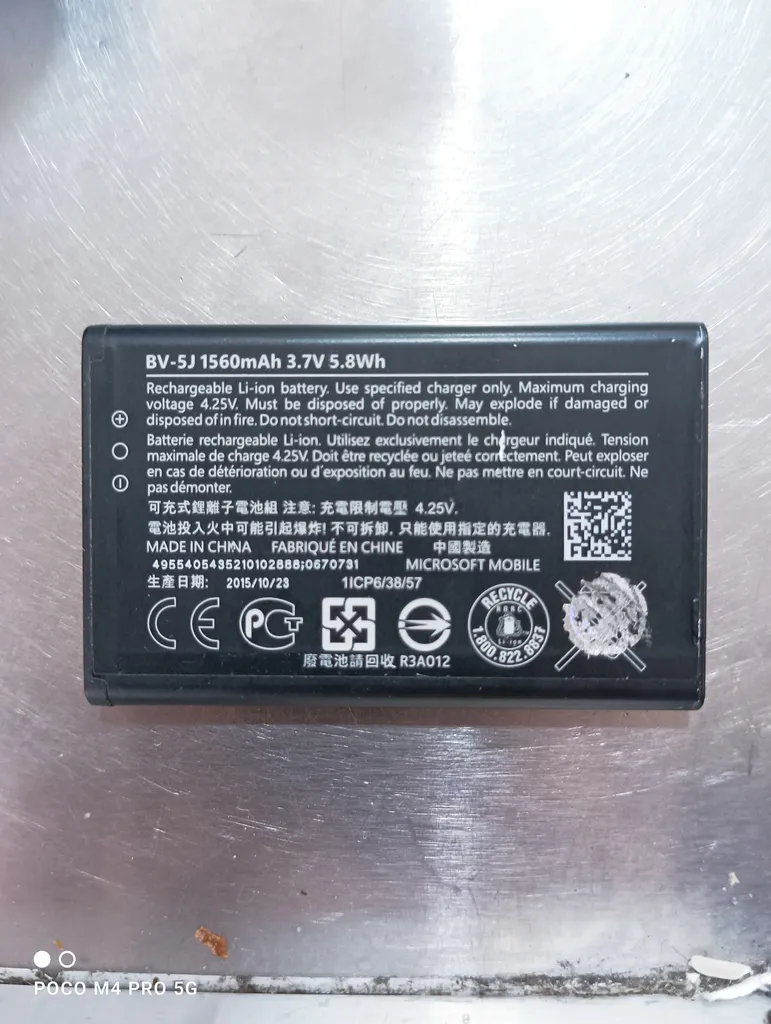 باتری موبایل مدل BL-4XL ظرفیت 1500 میلی آمپر ساعت مناسب برای گوشی موبایل نوکیا BL-4XL