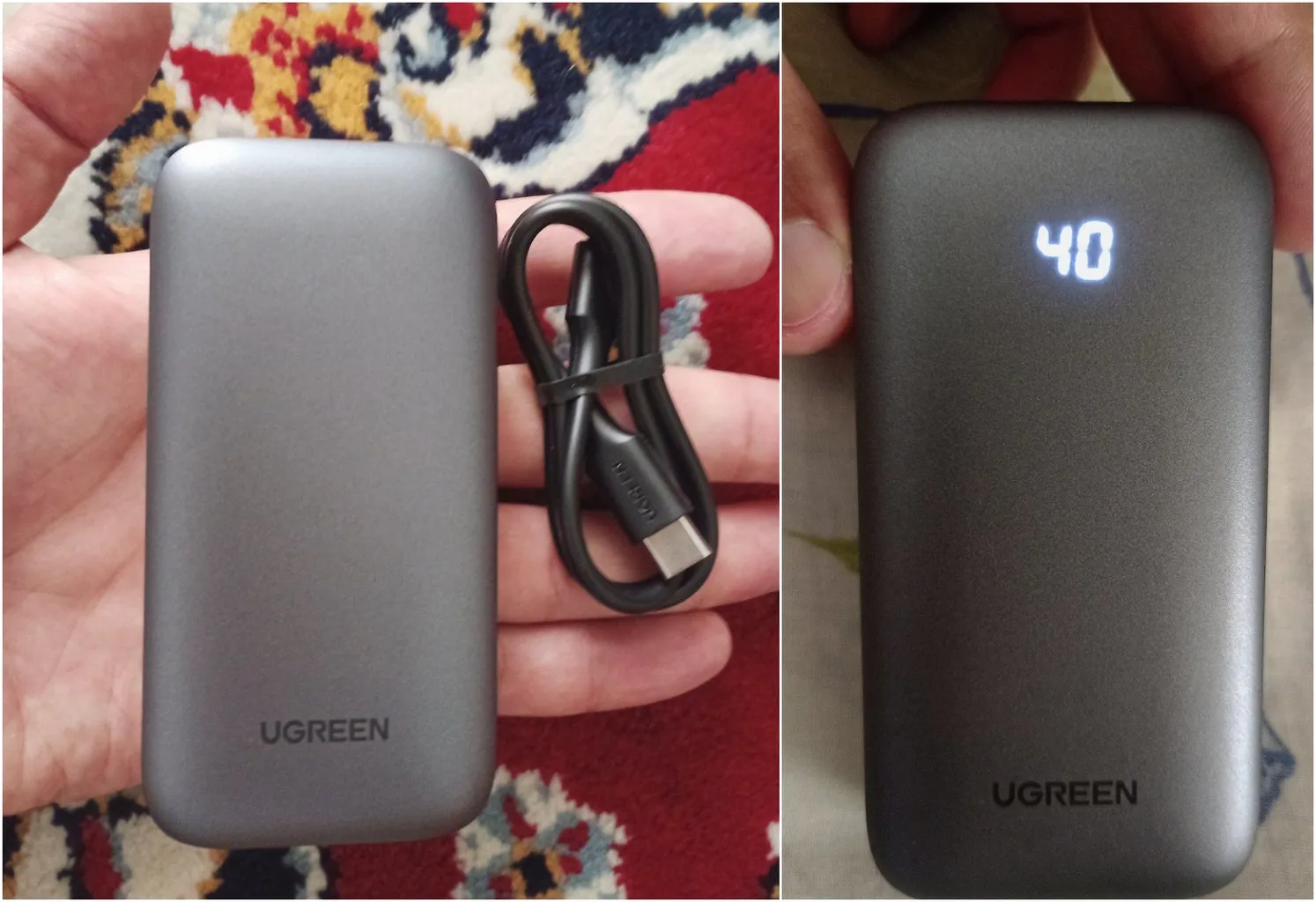 پاوربانک یوگرین مدل PB502 کد 25185 ظرفیت 10000 میلی آمپرساعت