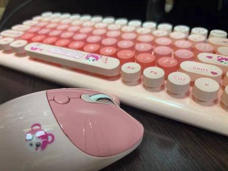 کیبورد و ماوس بی سیم مافی مدل candy fashion multicolor، سوییچ ممبران، Tenkeyless