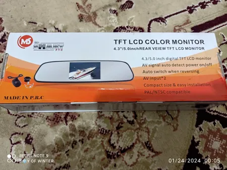 آینه مانیتور دار تی ماتریکس مدل 2way به همراه دوربین دنده عقب