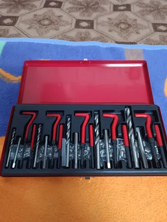 قلاویز و مته هلی کویل مدل گوریلا کد YP-SIZE-5-12MM مجموعه 131 عددی