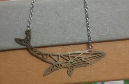 گردنبند نقره ترمه مدل نهنگ JKL