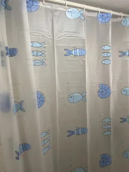 پرده حمام میوش کد 2605148305 سایز 180 × 200 سانتی‌ متر