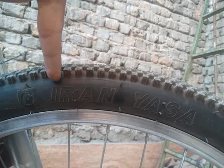 تایر دوچرخه ایران یاسا مدل گل ریز پهن کد 24X2.35