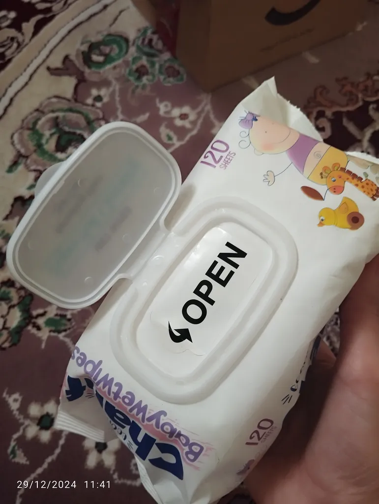 دستمال مرطوب کودک چانف مدل اقتصادی بسته 120 عددی