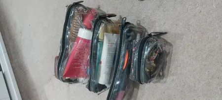 کیف لوازم آرایش زنانه مدل شفاف مکعبی sayas M1234 مجموعه 4 عددی