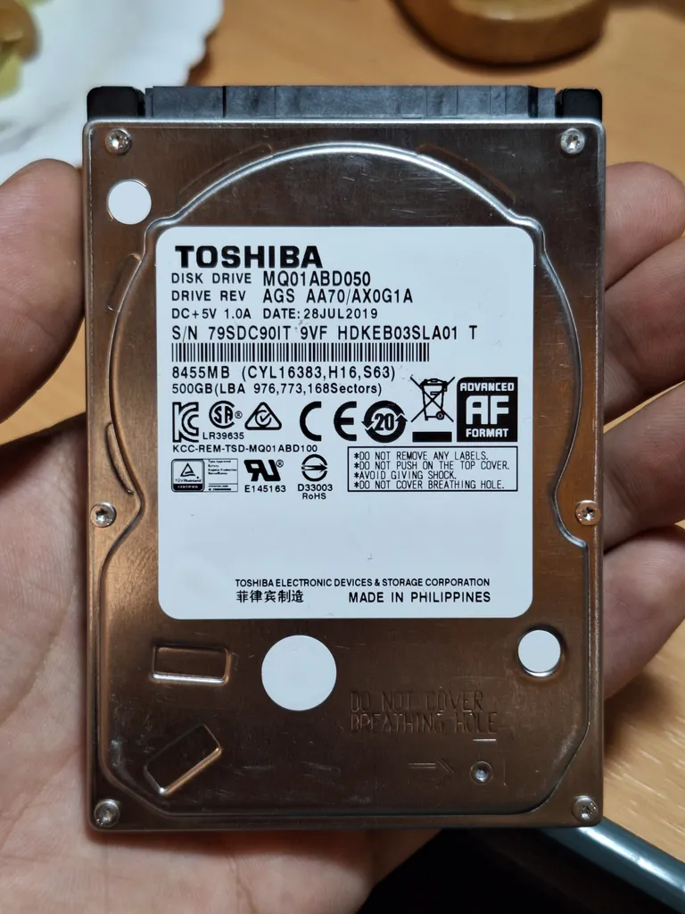 هارد دیسک اینترنال 2.5 اینچی توشیبا مدل MQ01ABF050 ظرفیت 500 گیگابایت