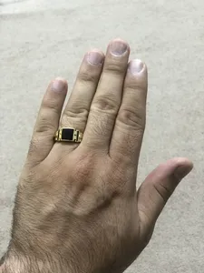 تجریه خرید انگشتر طلا 18 عیار مردانه طلای مستجابی مدل M1