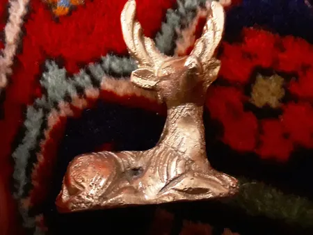 مجسمه برنزی طرح گوزن جفت کد 020030047 مجموعه 2 عددی