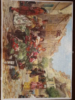 پازل 1000 تکه فاکس مدل دختر گل فروش کد 62332