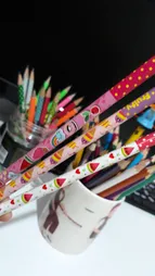 مداد مشکی آریا طرح فانتزی بسته 12 عددی