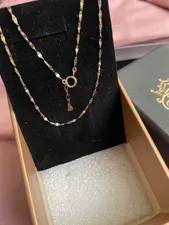 تجریه خرید زنجیر طلا 18 عیار زنانه طلای مستجابی طرح ترکیبی مدل کاملیا کد ZB45