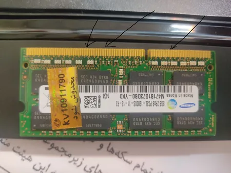 رم لپ تاپ DDR3 تک کاناله 1600 مگاهرتز CL11 سامسونگ مدل PC3L ظرفیت 8 گیگابایت