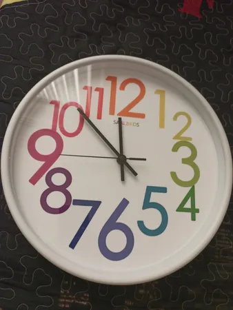 ساعت دیواری سال بردز طرح عدد رنگی