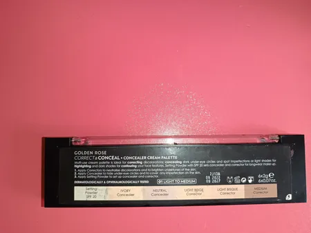 پالت کانسیلر گلدن رز مدل B1151 شماره 01