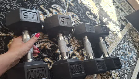 دمبل رکورد مدل N11 وزن 5 کیلوگرم بسته 2 عددی