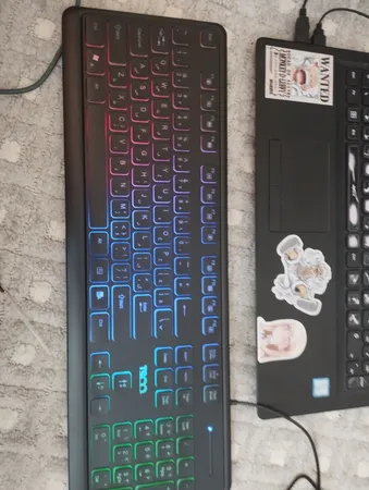 کیبورد تسکو مدل TK 8046،سوییچ ممبران، Full-size، نورپردازی RGB