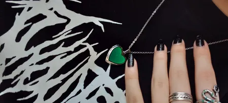 گردنبند زنانه مدل قاب عکس جادویی حرارتی طرح قلب