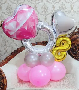 تجریه خرید بادکنک فویلی لاکی بالونز مدل حلقه انگشتر طرح قلب
