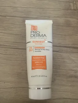 کرم ضدآفتاب و مرطوب‌کننده پرودرما مدل SPF60، حجم 40 میلی‌لیتر