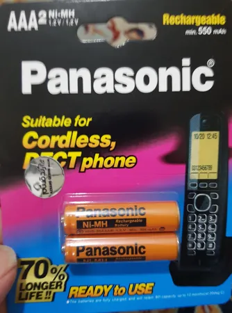 باتری تلفن بی سیم پاناسونیک مدل HHR-55AAAB بسته دو عددی