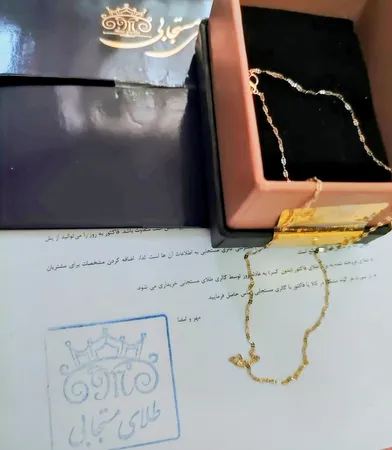 زنجیر پولکی طلا 18 عیار زنانه طلای مستجابی مدل کاملیا تراش 40 کد T472