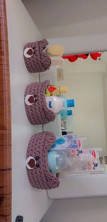 ارگانایزرکودک طرح خرسی مدل تریکو کد BEAR-02 مجوعه 3 عددی