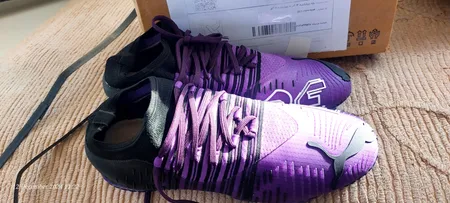 کفش فوتبال مردانه مدل توتال چمن طبیعی حرفه ای رنگ بنفش