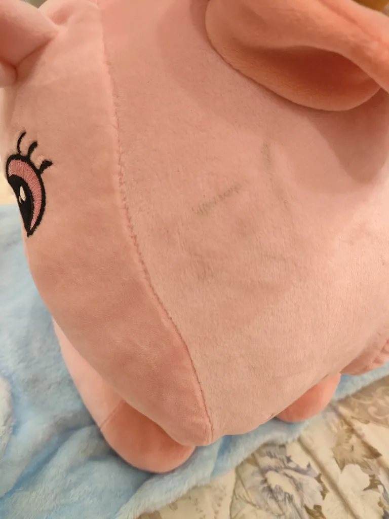 عروسک طرح یونیکورن طول 50 سانتی‌متر به همراه پتو