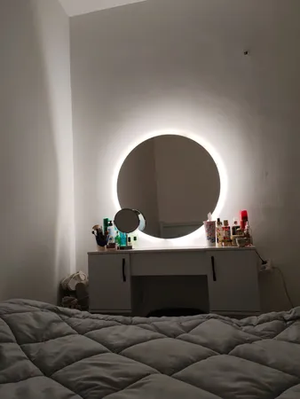 آینه آزالیا مدل بک لایت نوردار گرد 80