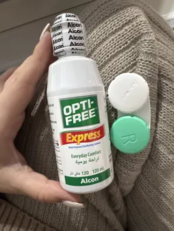 محلول شستشوی لنز اپتی فری مدل Opti Free Express حجم 120 میلی لیتر